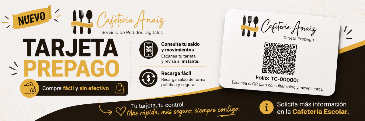 Tarjeta Prepago Cafetería Arnaiz - Compra fácil y sin efectivo